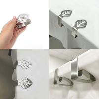 4pcs/set Stainless Steel Tablecloth Clips Decorative Leaf Tablecloth Clamp Holder Table Cover Clamps Picnic BBQ Wedding Decor