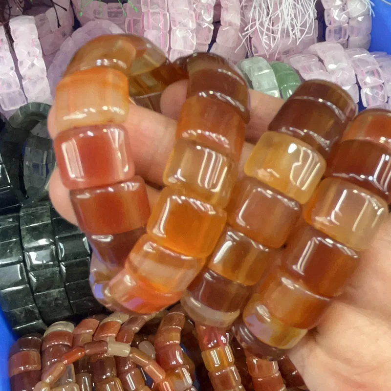 11x15mm Natural Agate Hand Steak Crystal Healing Fashion Jewelry  Bracelet Holiday Birthday Gift for Men and Women