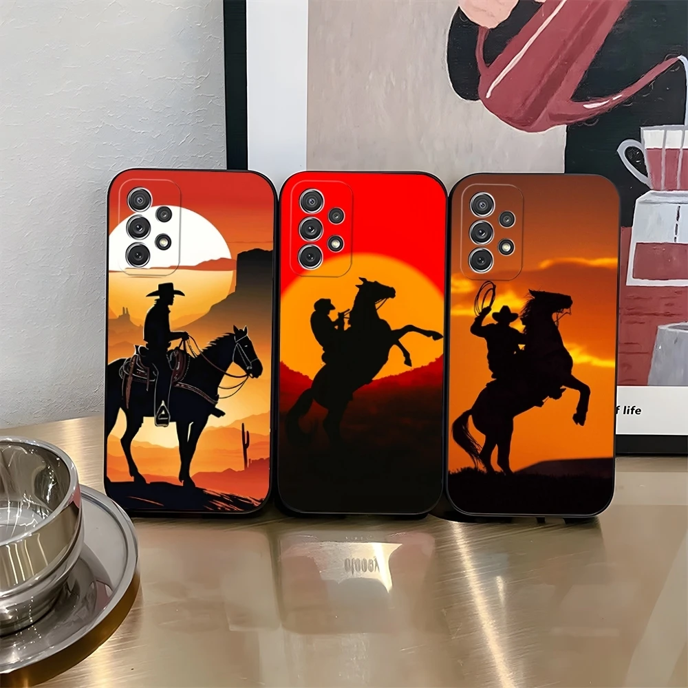 Extreme Sport Rodeo Cowboy Phone Case for Samsung Galaxy S24 S25 S21 S23 S22 Ultra Fe Plus M54 A34 A54 A16 A24 A52 A53 Coque