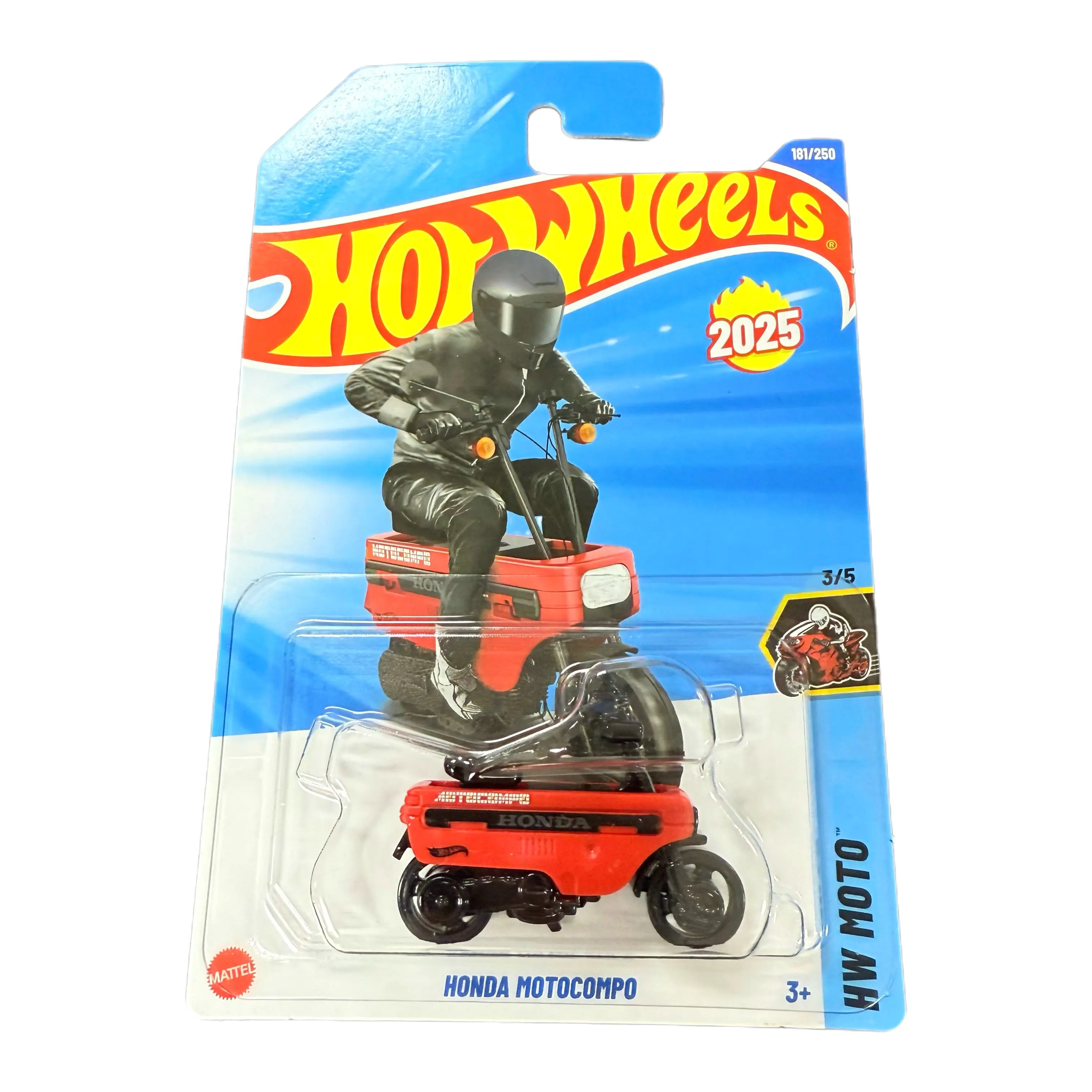 

2025-181 Hot Wheels Cars Honda Motocompo-Red 1/64 Metal Diecast Model Collection Toy Vehicles
