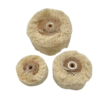 1 SZTUK Bawełniane szczotki do polerowania biżuterii Koło Drewniane metalowe narzędzia obrotowe do polerowania biżuterii