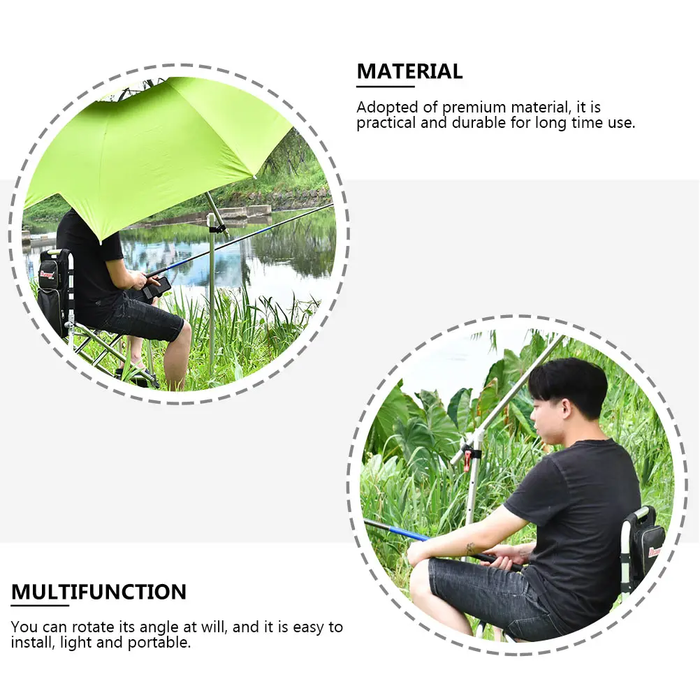 

Universal 1PC Fishing Umbrella Connector Stand Bracket Fit Most Rods Lightweight Portable Sturdy Easy Install Rotatable Angle