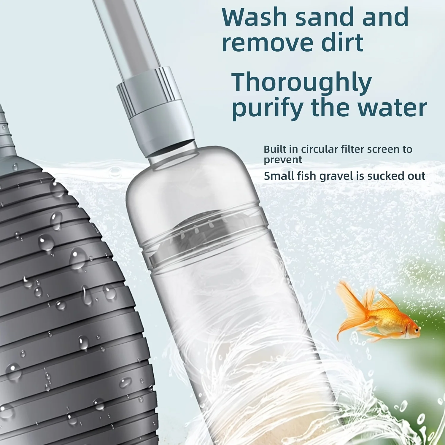 Langlebiges Aquarium-Saugpumpen-Set für Einfache Wasserwechsel & Sandreinigung Effizientes Aquariumpflege-Werkzeug mit Flexiblem Schlauch – Detail 16