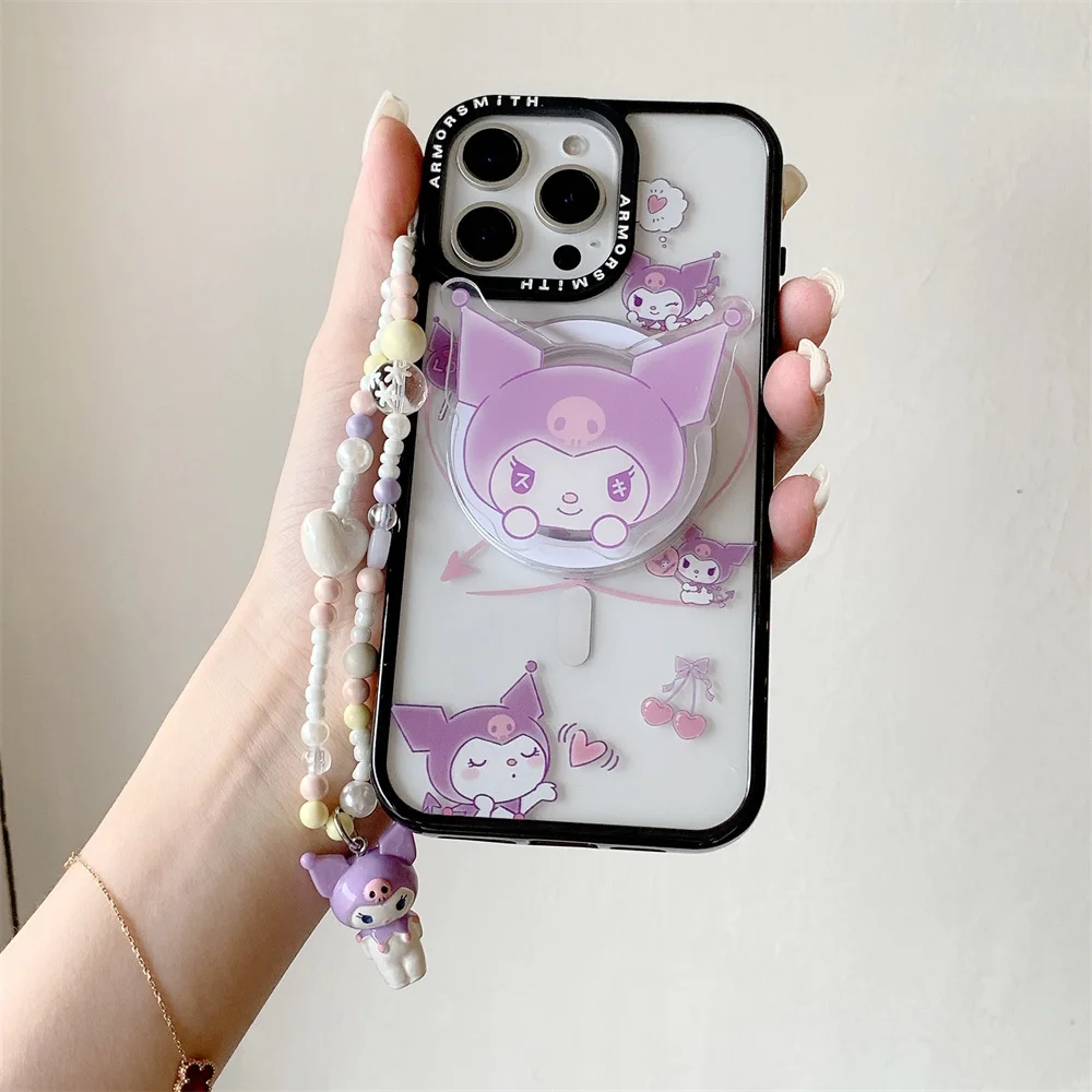 Casing Magnetik Kulomi Halloween Lucu untuk Magsafe iPhone 11 12 13 14 15 16 17 Pro Max Cover Plus 16 E dengan Penutup Berengsel