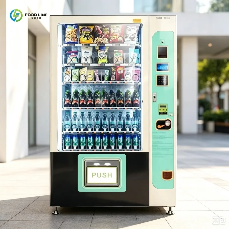 Snacks and Drinks Vending Machine with Refrigerate Accept Customize Snack Vending Machine FL Customized