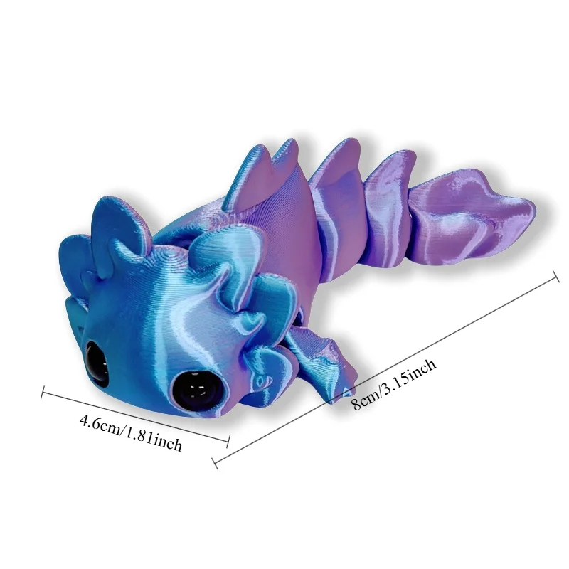 3D 인쇄 귀여운 뉴트 트리케라톱스 공동 이동식 8cm 홈 인테리어 무작위 컬러 시뮬레이션 눈 brinquedos infantil 1pcs