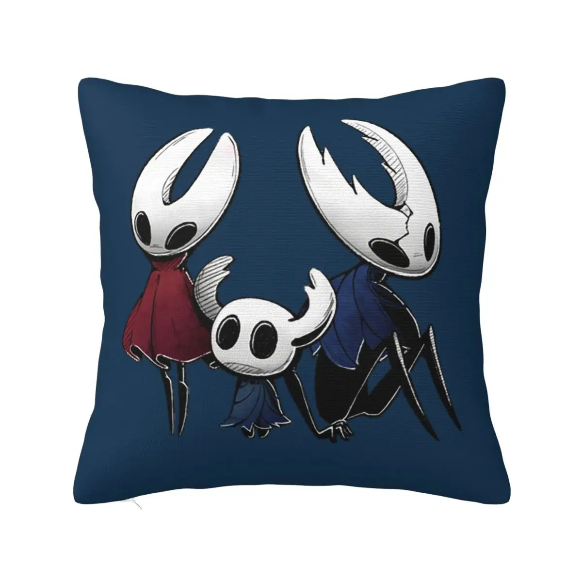 Pursuing Mysterious Quests Hollow Knight Trio Square Pillowcase Pillow Cover Cushion Comfort Throw Pillow for Home Living Room