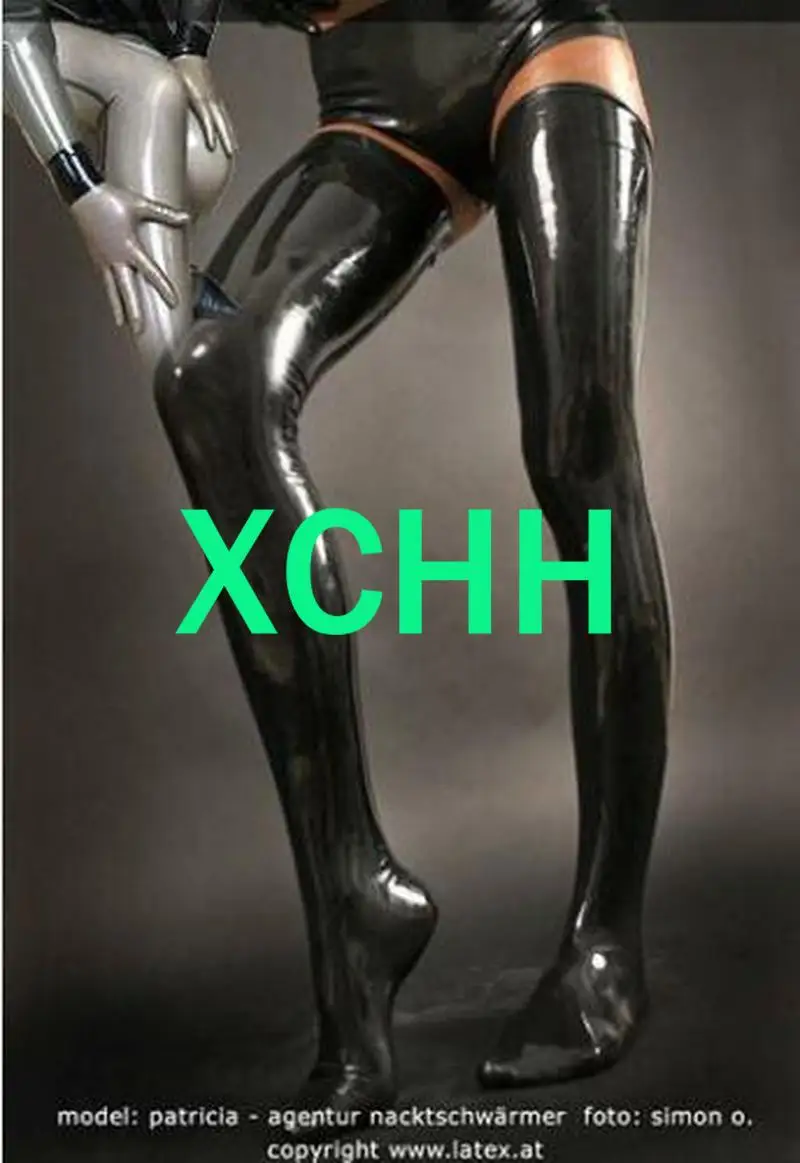 

100% Natural Latex Socks Sexy Women Stockings Club Wear Cosplay Costumes
