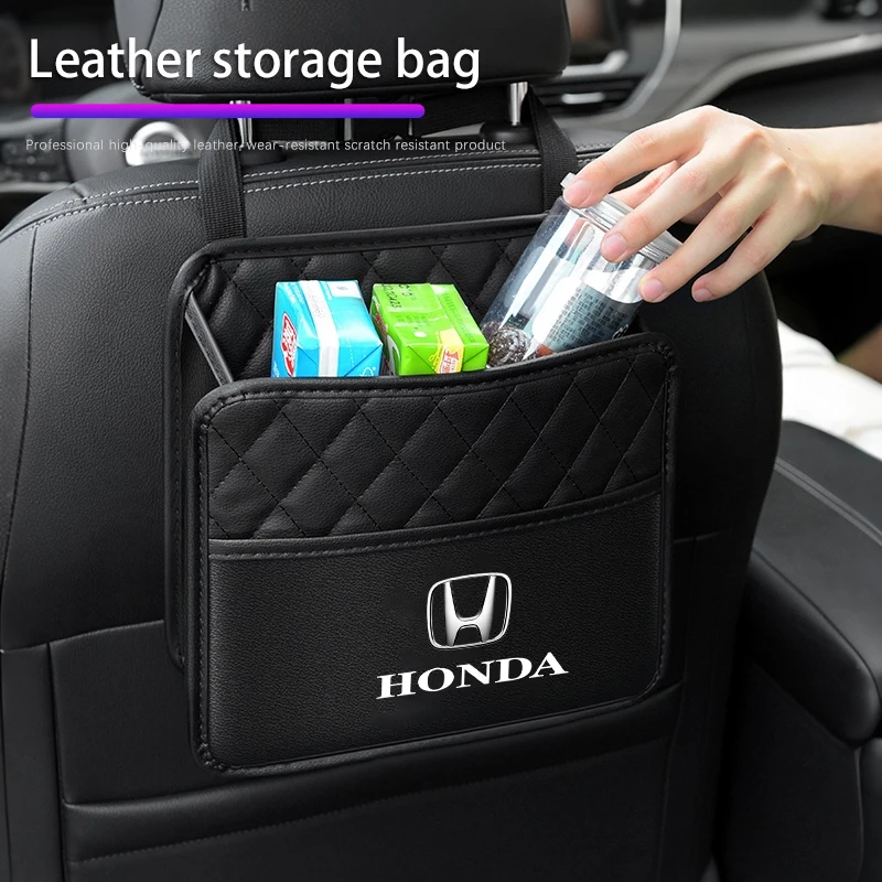 Car Rear Seat Storage Bag Multifunctional Interior Storage Bag for Honda Civic Fit Jazz Accord Pilot CRV Odyssey Passport City