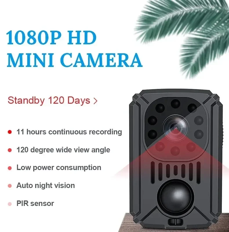 MD31 Mini Body Camera 1080P Full HD Security Pocket Night Vision Motion Dection Small Camcorder Cars Standby PIR Video Recorder