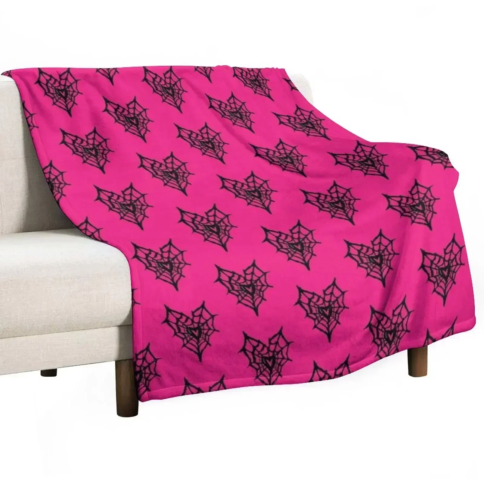 spiderweb heart Throw Blanket Polar Beach heavy to sleep Blankets For Bed Soft Plush Plaid Retros Blankets