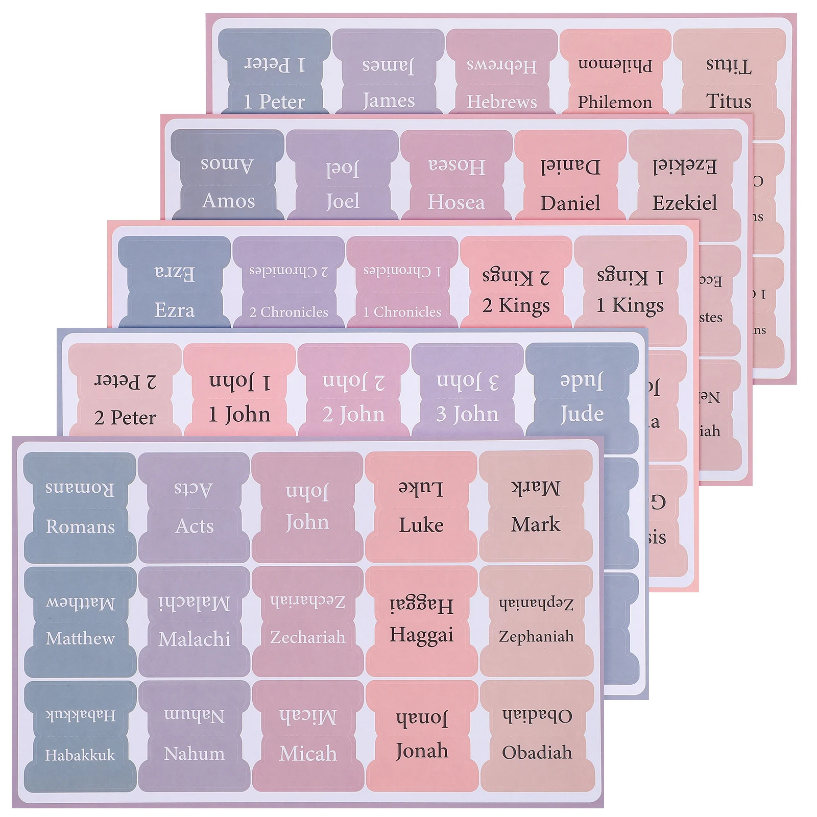 5 Blatt Bibel-Studienzubehör, großer Druck und leicht ablesbares Bibel-Journaling-Zubehör, selbstklebender Index-Etikettenaufkleber