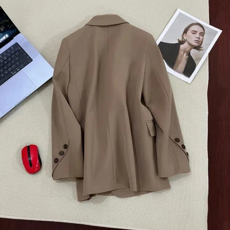 Frauen Kleidung Blazer Einfarbig Button Up Strickjacke Taschen Frühling Herbst drehen-unten Kragen Casual Mäntel Anzüge Pendler tops