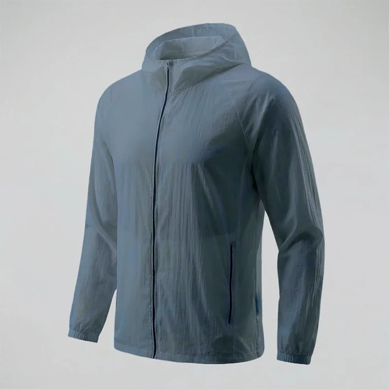 180kg 10XL Plus Size Men Sun Protection Jacket Quick Dry Ice Silk Breathable Fishing Coat Summer Thin Hooded Outdoor Windbreaker