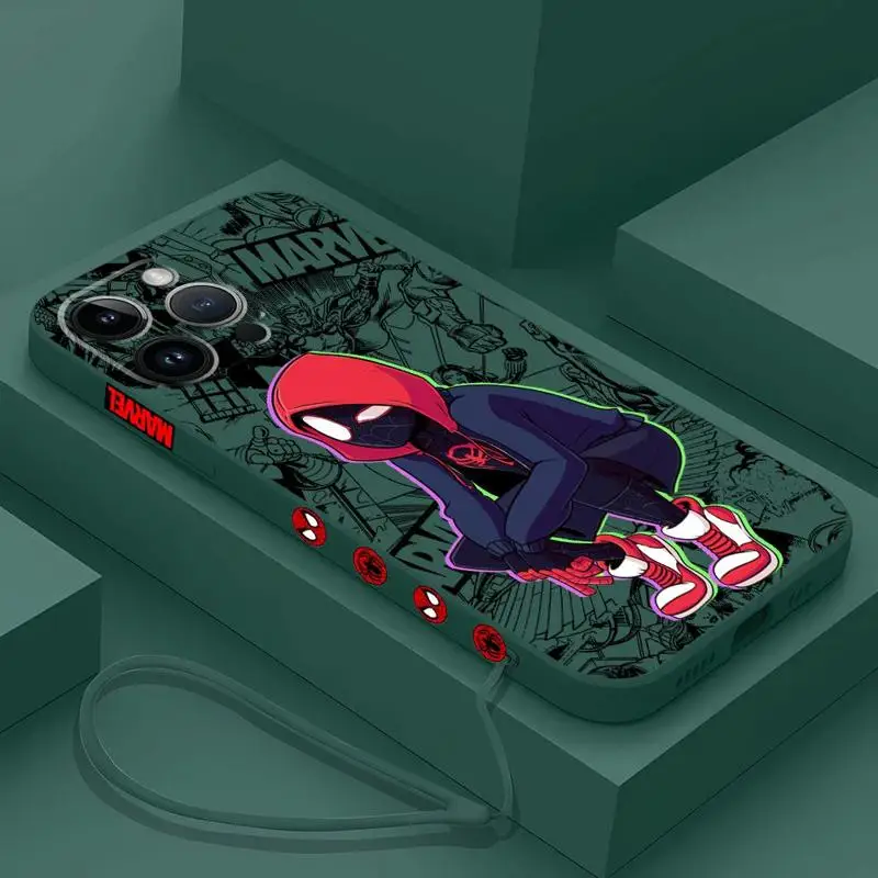 Marvel Spiderman Anime Case for Xiaomi Poco X3 Pro M4 Pro F5 X4NFC C40 X4Pro 5G X3 NFC Square Liquid Cover