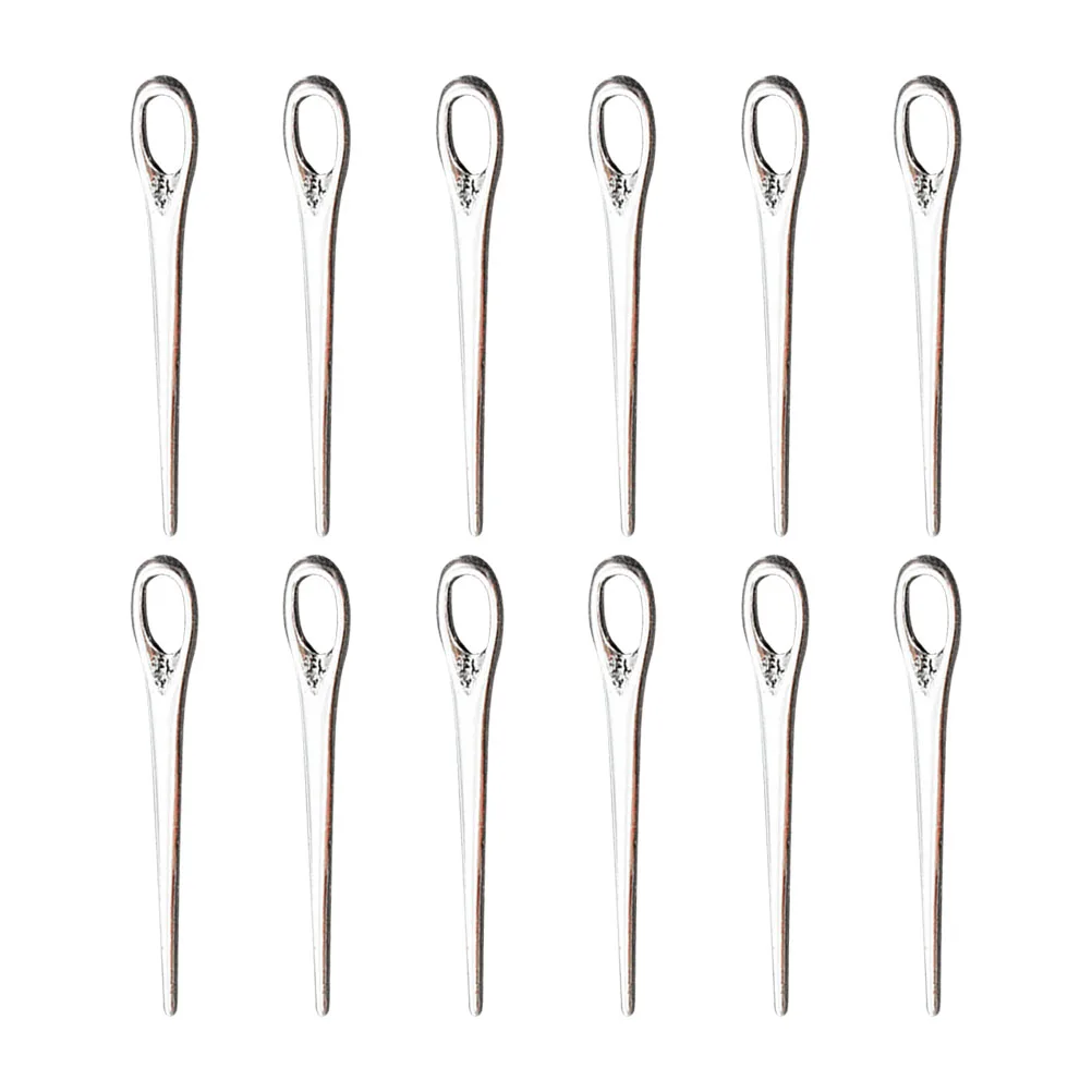 

40pcs Embroidery Needle Pendant Charm Big Hole DIY Jewelry Making Accessories Creative Design Durable Alloy Necklace Bracelet