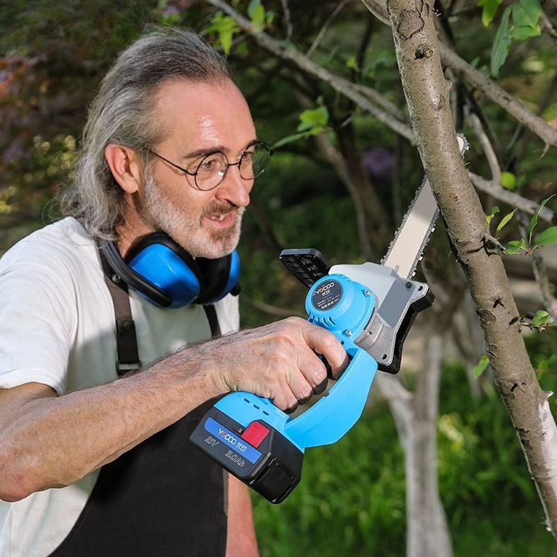 Lithium Chainsaw Rechargeable Portable Chainsaw Household Outdoor Wireless Small Single Hand Saw Hand Portable Chainsaw
