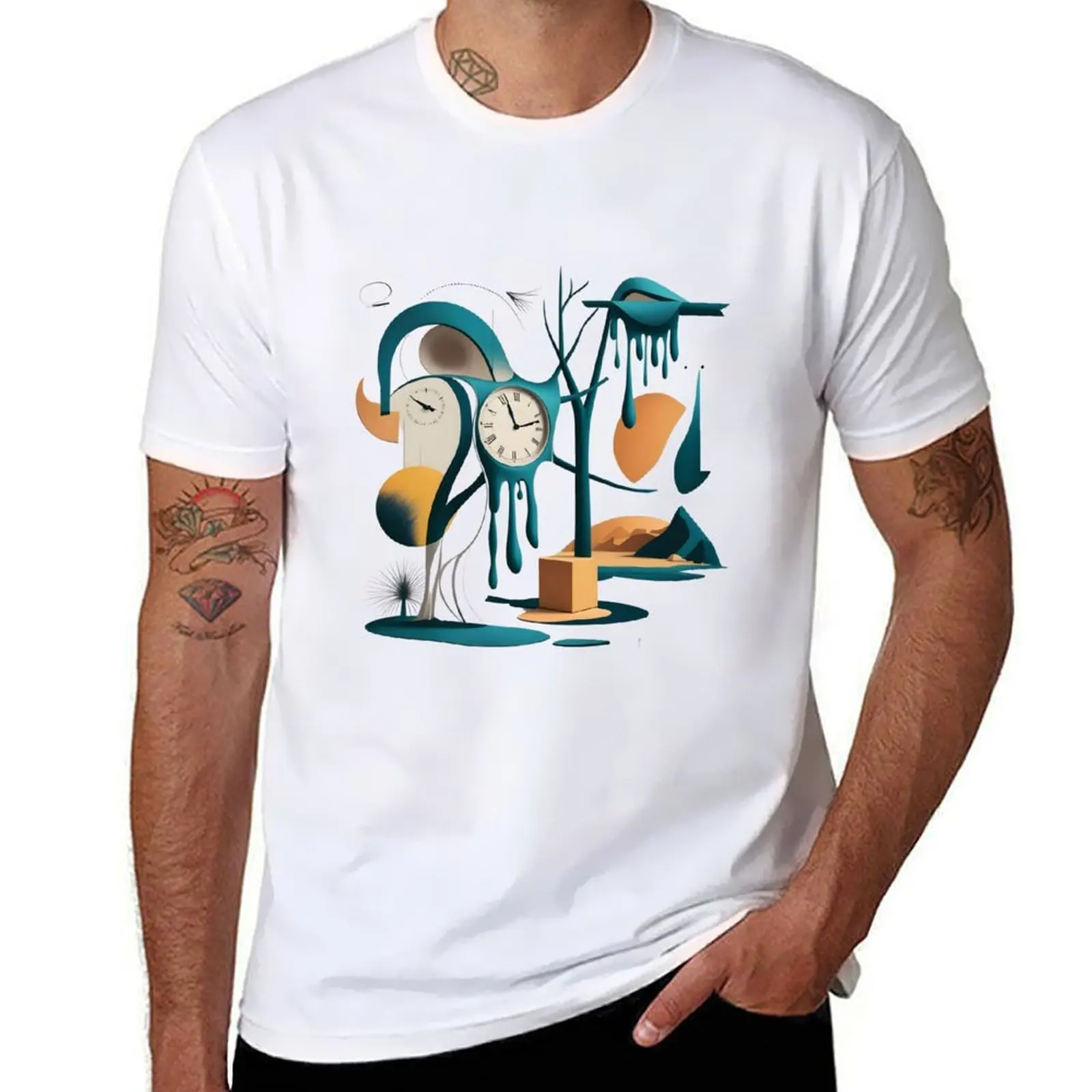 Persistance de la mémoire T-Shirt t-shirts coton 100% t-shirts drôles coton T-Shirt