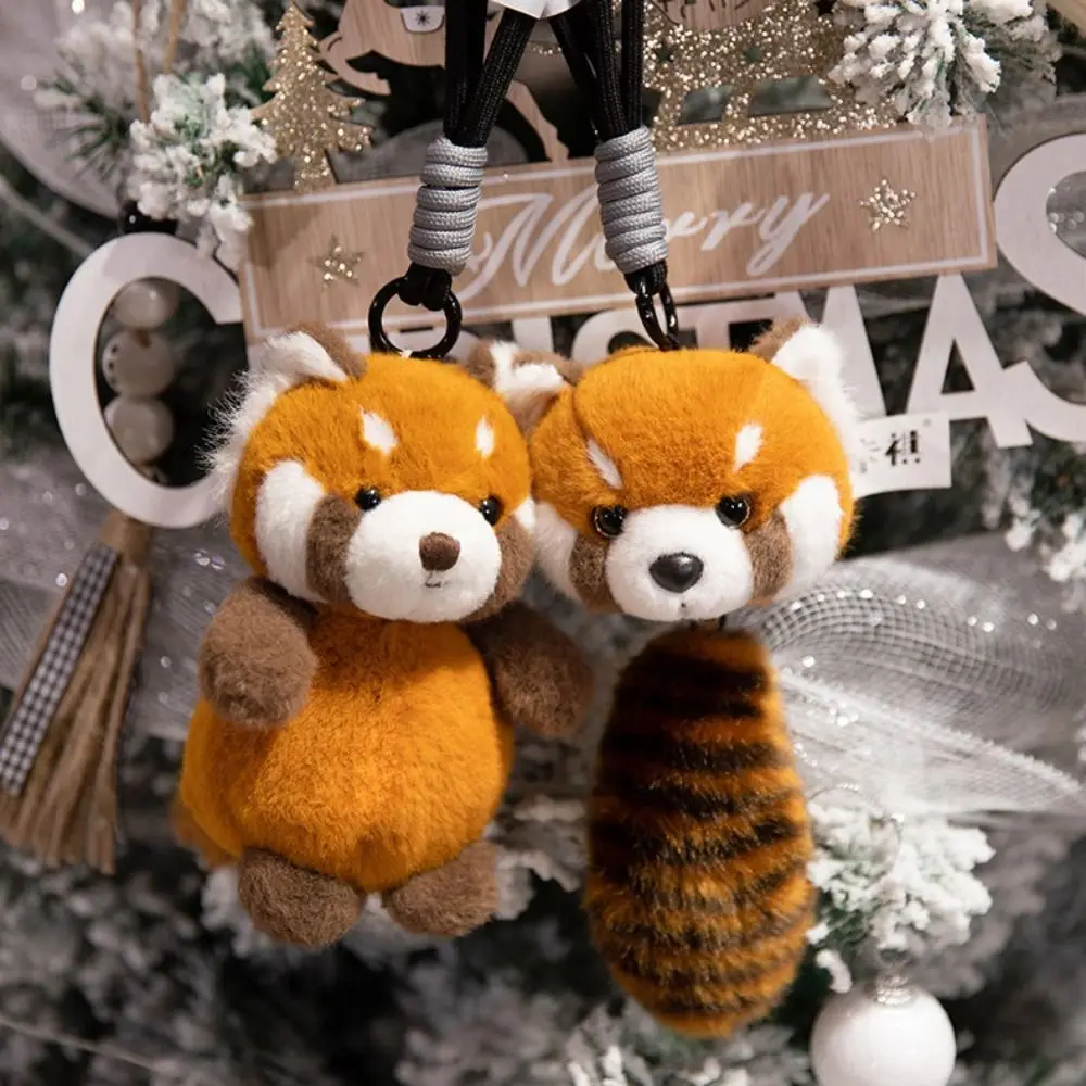 Estilo Kawaii diseño encantador muñecos de peluche colgante gatos cerdo llavero de felpa dibujos animados Panda Zoo animales llavero de felpa artículo decorativo