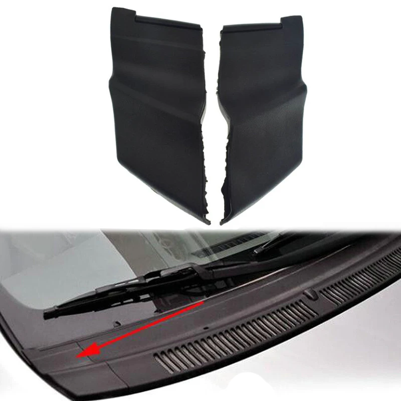 Front Windshield Wiper Side Cowl Cover Trims Car Accessories Plastic Black Fit For Toyota Yaris 4-Door 2006 2007 2008 2009 2010