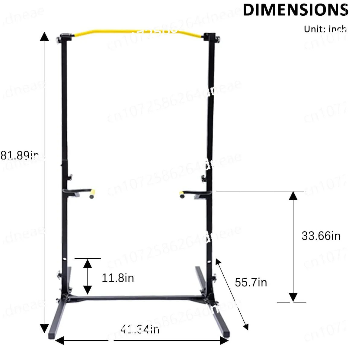 Pull Up and Dip Bar for Woman and Man, Foldable Power Tower, Multifunctional Fitness Equipment for Home Gym, 200LBS