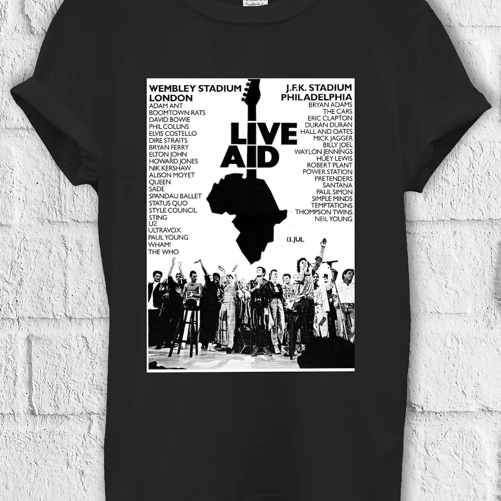 Live Aid Concert Tin Wall Sign Metal T Shirt Sweat Baseball Pullover Baggy Boyfriend 2868