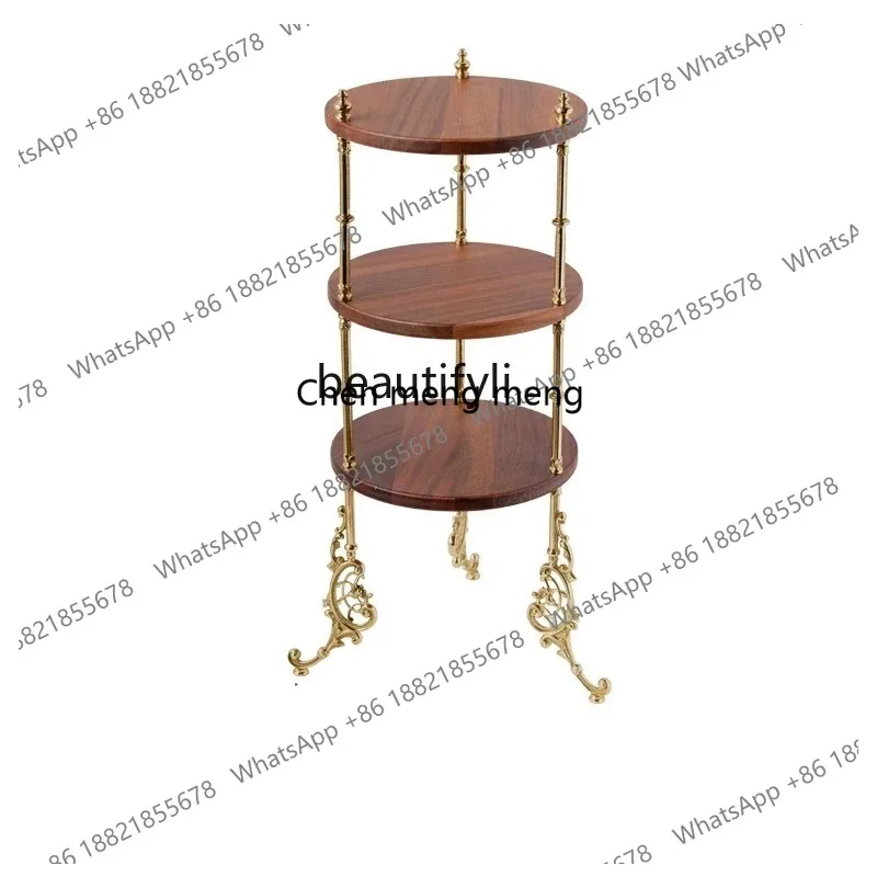 New Arrivals new GY Nordic Storage Rack Affordable Luxury Style Brass Flower Stand Side Table Console Table Sofa Small Table Tea
