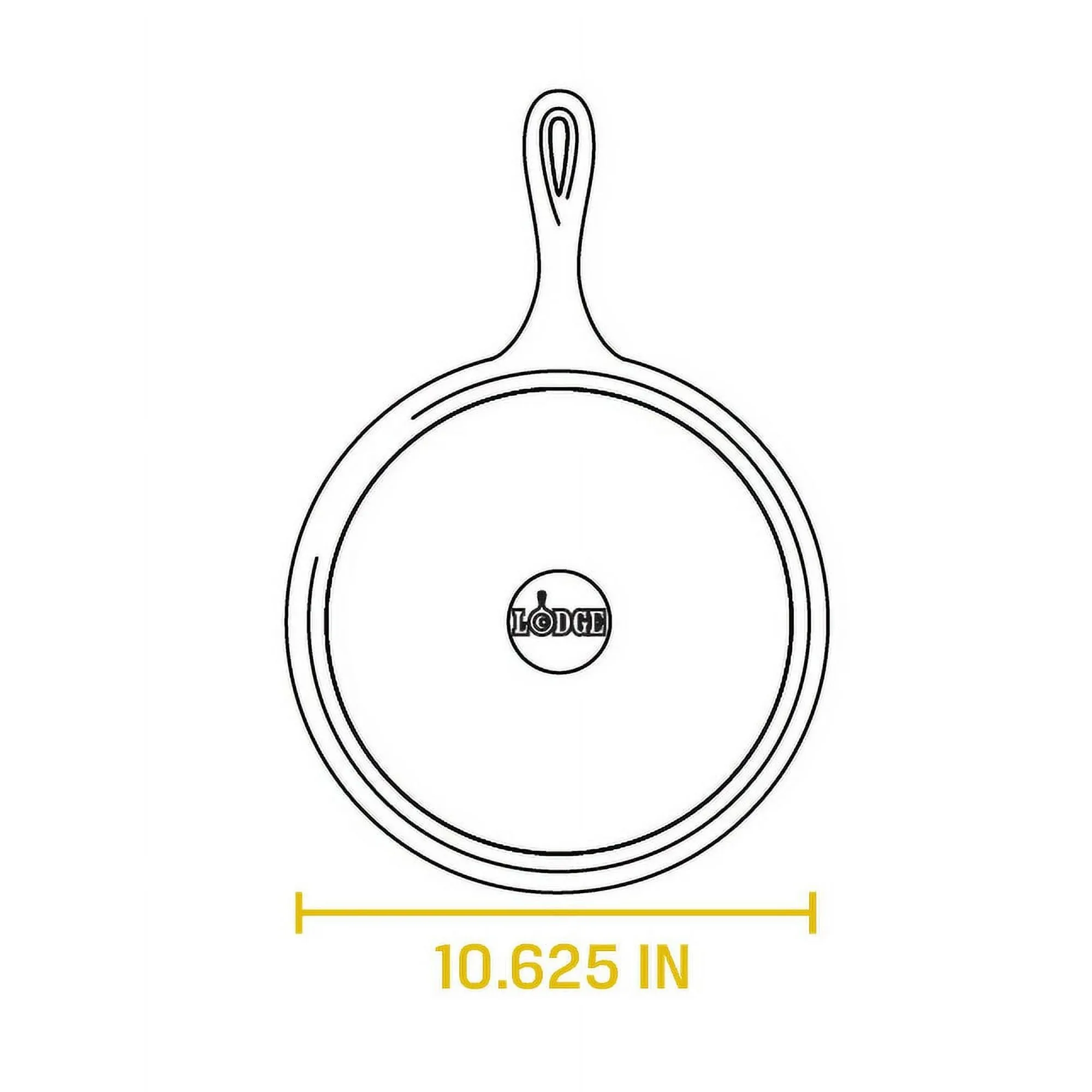 10.5 Inch Cast Iron Griddle / Comal,Easy-grip handle