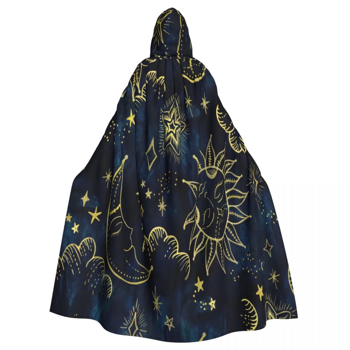 

Unisex Witch Party Reversible Hooded Adult Vampires Cape Cloak Cosmos Astrology Sun Moon