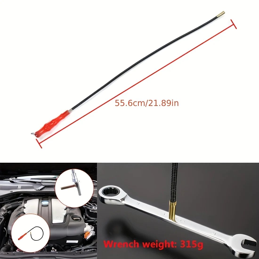 

Гибкие магнитные когти, инструмент для захвата, 1 шт., магнит с длинным вылетом, пружинная ручка, захват, удлинительный стержень, веревка, ручные инструменты