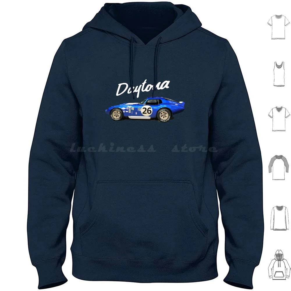 Shelby Daytona Coupe Racer Hoodie Cotton Long Sleeve Racing Shelby Retro Vintage Classic Car Antique Car Muscle Car Hot Rod