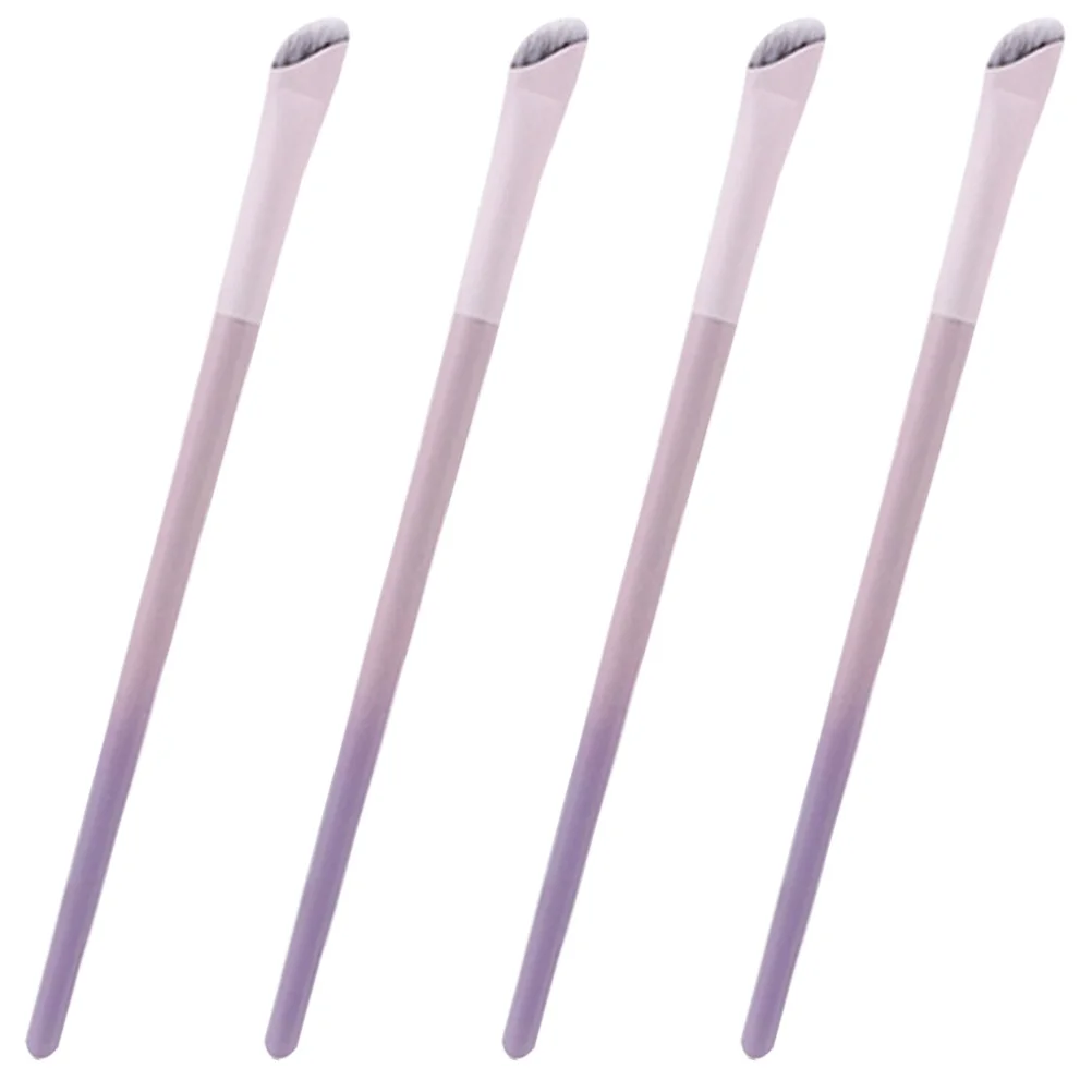 4Pcs Eye Makeup Brush Set Angled Precision Eyeliner Brush for Women Fine Liner Tool Lightweight Travel Friendly Brushes