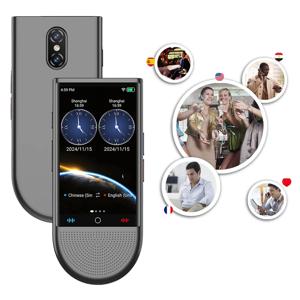 

S15 4G Portable AI Translator Offline Online Translation AI Voice Translator Real-time Ai Voice Photo Translator for Travelling