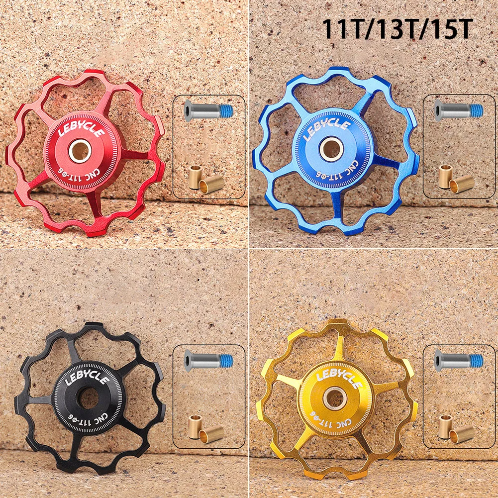 11/13/15T MTB Bicycle Rear Derailleur Pulley Wheel Aluminum Alloy Road Bike Guide Roller Idler Part Cycling Accessories 4 Colors