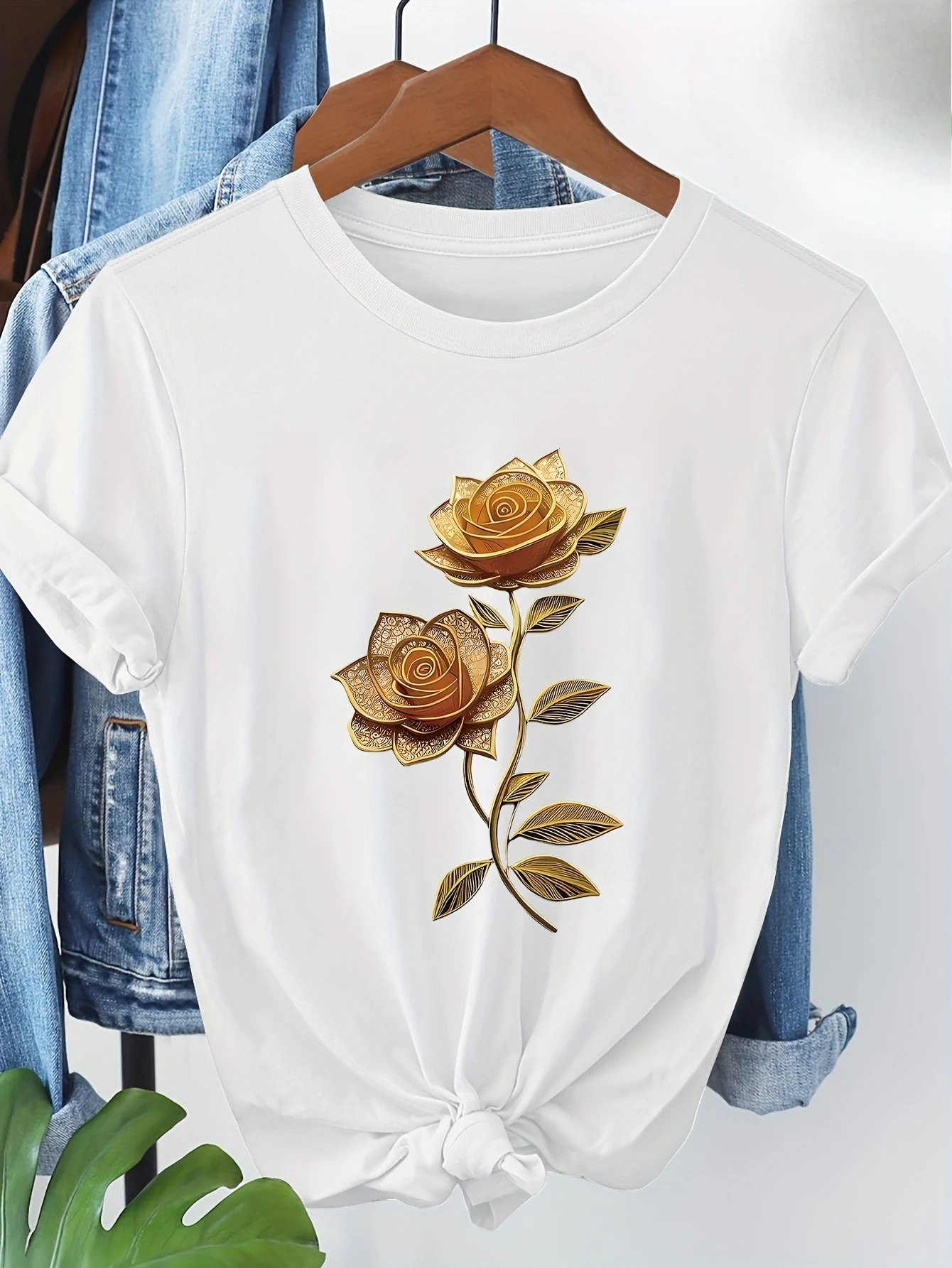 Kaos Wanita Bermotif Bunga Maw - Soft Summer Yellow Clothing ulasan dan harga