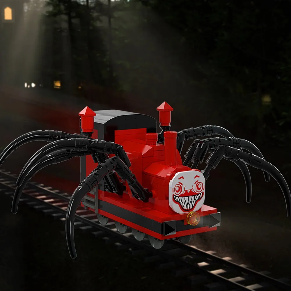 Horror Games Choo Choo Charles Figure Monster Spider Animal Charles Train Model Block DIY Toy for Boys And Girls