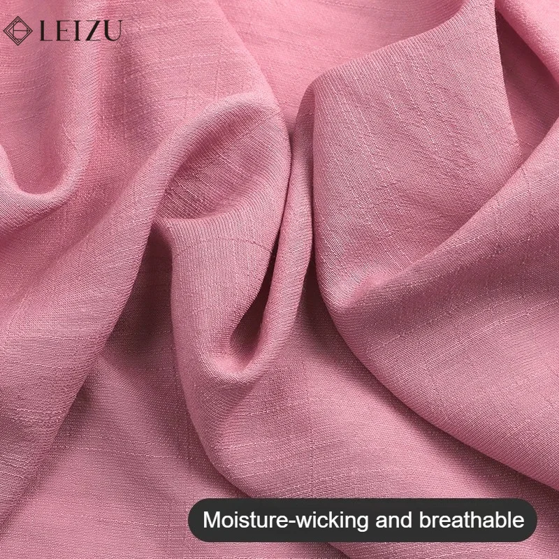 Solid Color Cotton Linen Fabric Bamboo Breathable Soft Summer for Sewing Sun Protection Clothing,Dress DIY Handmade Fabrics 0.5M