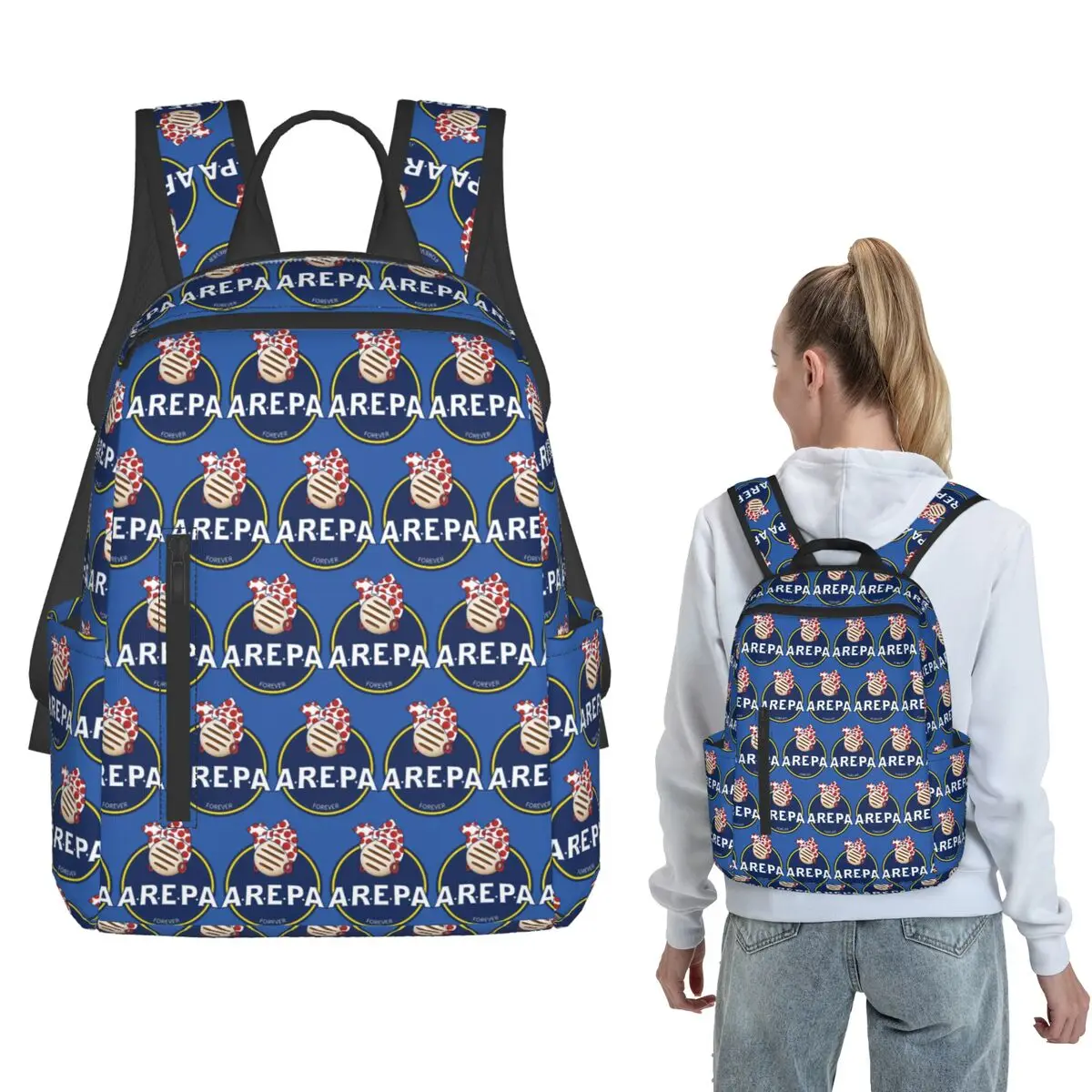 

Arepa Lovers Forever - Venezuela Backpack Daypack Boys Girls BookBag School Bag Shoulder Bags for Men Women