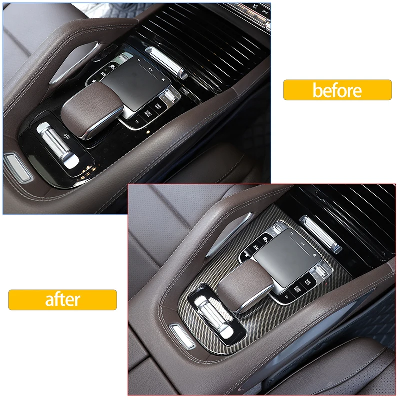 For Mercedes Benz GLE GLS Class W167 X167 2020 Car Interior Central Gear Shift Panel Cover Trim Accessories