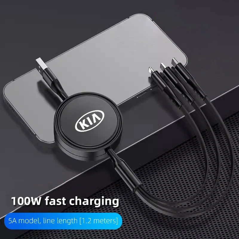 Car fast charging mobile phone charging cable suitable for Kia KN Sportage Ceed Picanto Rio ProCeed  Forte K7 K5 K8 K3 K9 Stonic