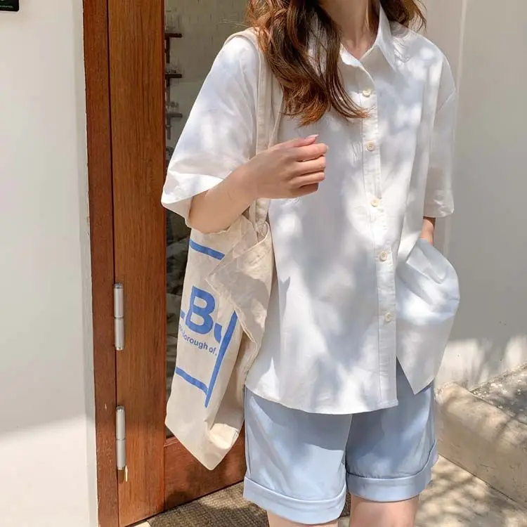 Koszule damskie w kwiaty na wiosnę, kołnierzyk Piotrusia Pana, bufiaste rękawy, plisowana obszycie, na wakacje, styl kawaii lub do noszenia na co dzień.