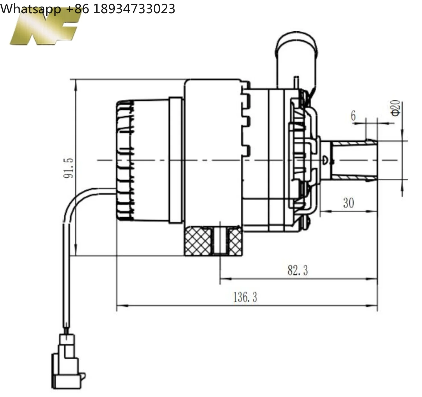 NF GROUP Low Voltage 55KW Circulating Electronic Water Pump for New Energy Vehicles