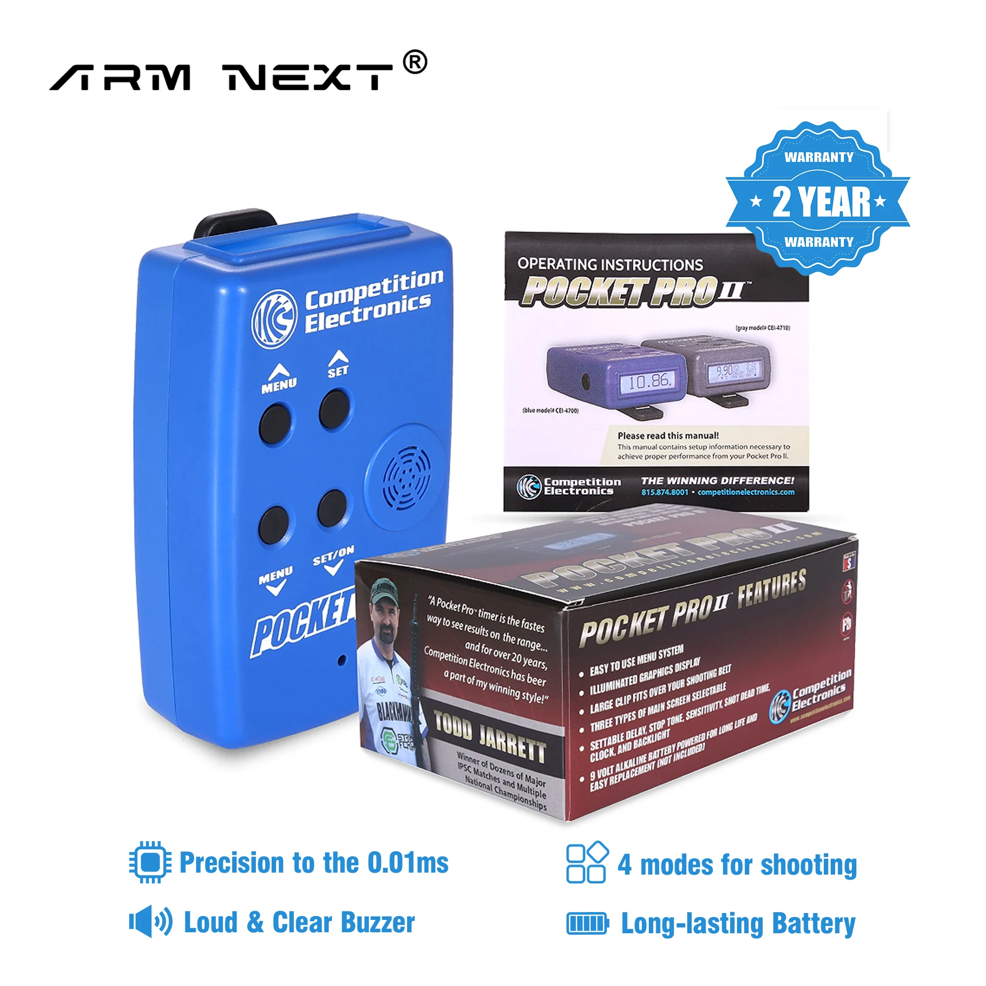 مؤقتات ARMNEXT للمنافسة IPSC، مؤقت احترافي للتحدي الفولاذي، مؤقت مسابقة للتدريب الهوائي الناعم مع شاشة LCD