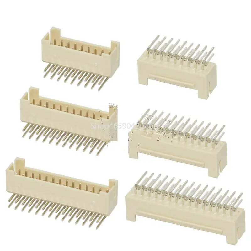 10pcs/lot NEW Original PHB 2.0mm Pitch Curved Needle Socket Double Row Buckle 2x2 3 4 5 6 8 10p Connector Curved Needle