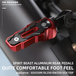 Motorcycle Rearset Footrest Non-slip Pedals Rest Foot Pegs Mount Accessories for Suzuki GSX250R GW250 DL250 GSX150F GIXXER 155