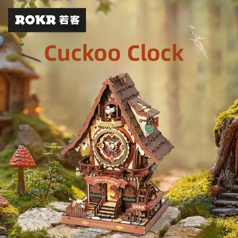 

ROKR Handmade DIY Wooden 3D Assembly Model Cuoo Clo Puzzle Toy Static Building Model for Ages 4+ Years Old