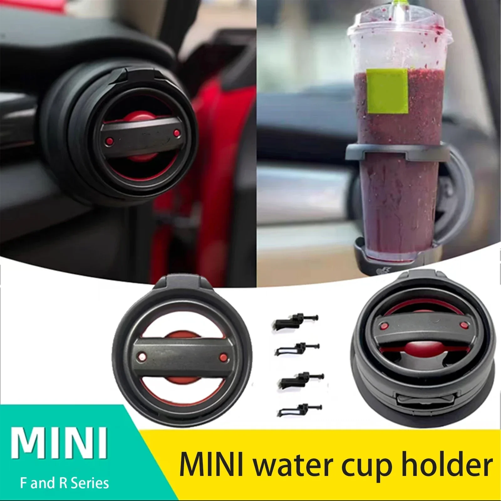 Car Water Cup Holder Anti Drop Anti Slip Holder for Mini Cooper S JCW Clubman F55 F56 F57 R55 R56 R57 R58 R59 R60 R61 Countryman