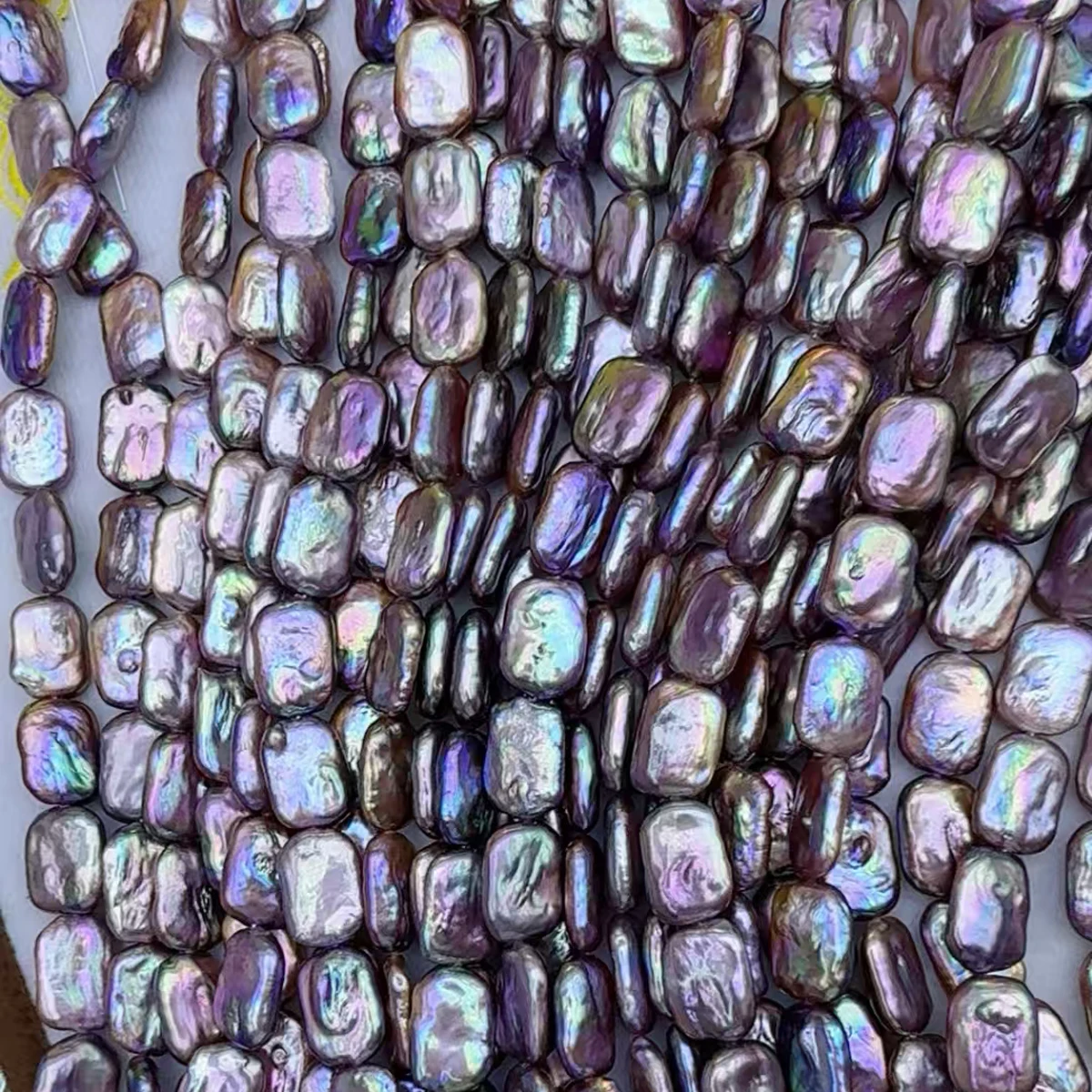 Purple White Natural Freshwater Pearl Orange Baroque Square Loose Bead Jewelry Make DIY Necklace Earring Bracelet Accessory Gift