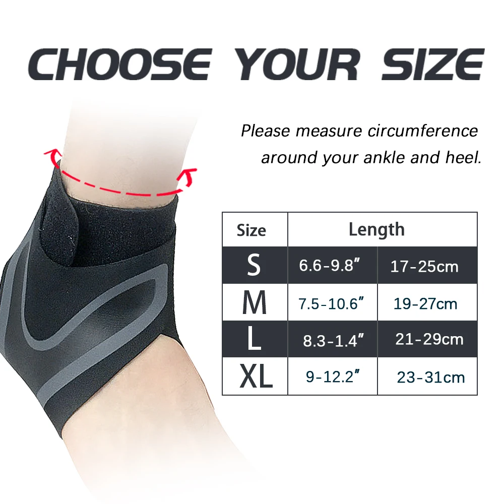 1PC Sport Ankle Support Elastic High Protect Ankle Stabilizer Tendon Pain Relief Foot Sprain Running Basketball Ankle Brace