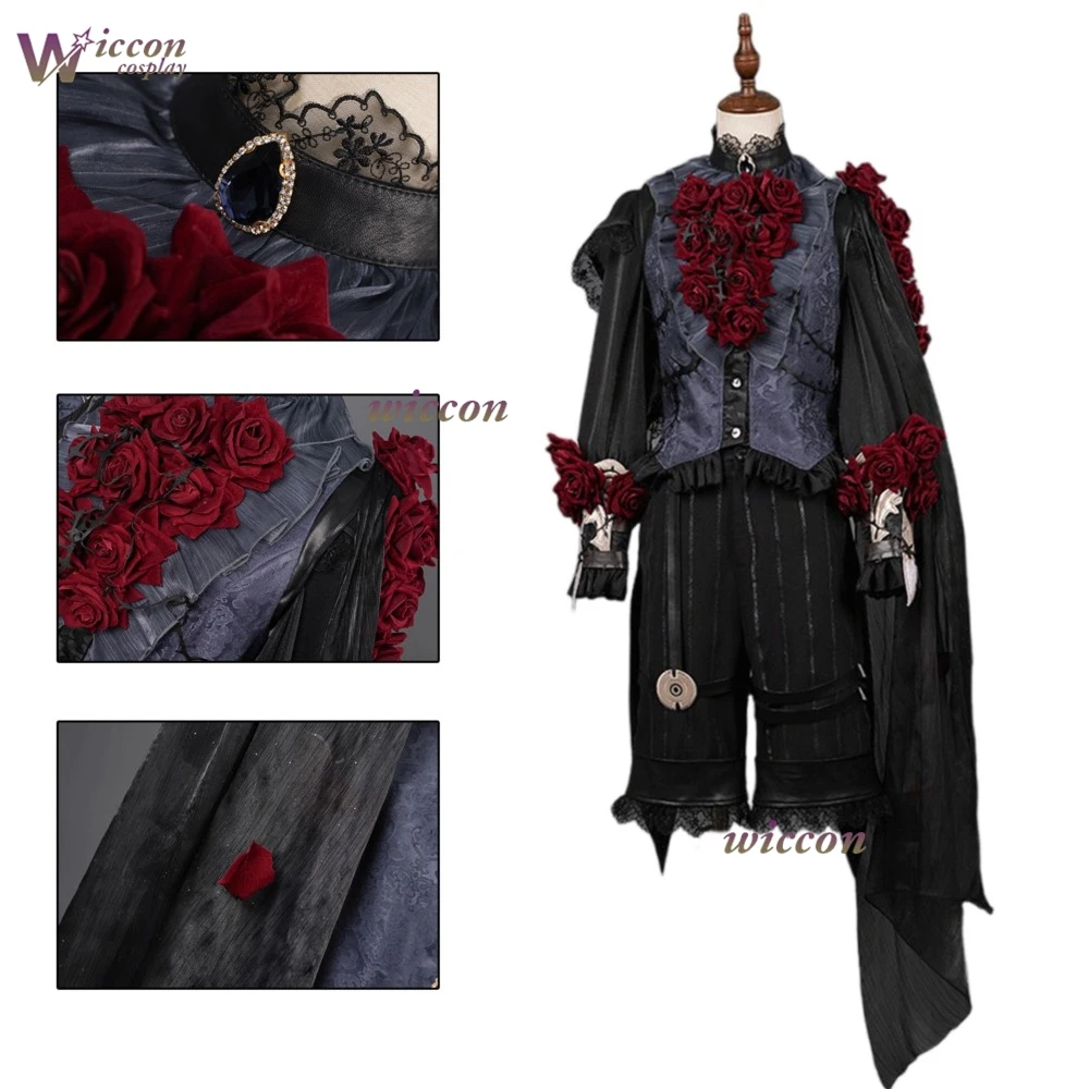 ynot-cos-identity-v-the‑patient-luminary-cosplay-costume-full-set-gothic‑style-black-outfit-accessories-wig-role‑play-suit